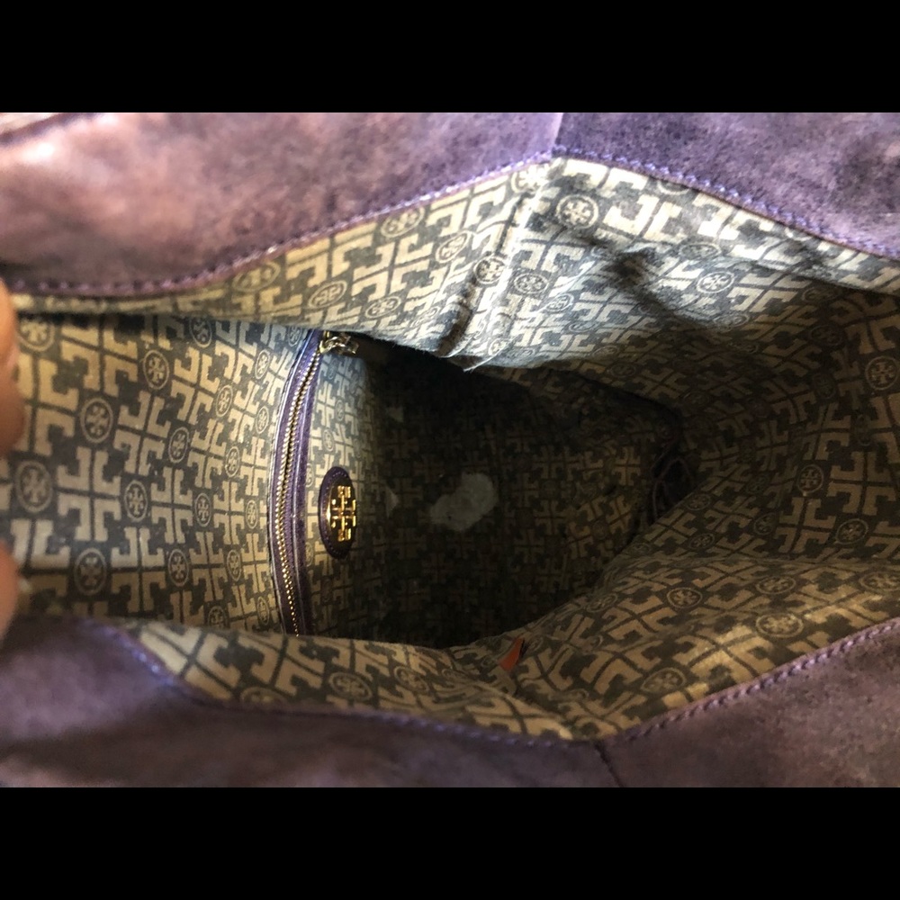 Auth Tory Burch Purple Crossbody Flap Over Bag - Picture 13 of 14